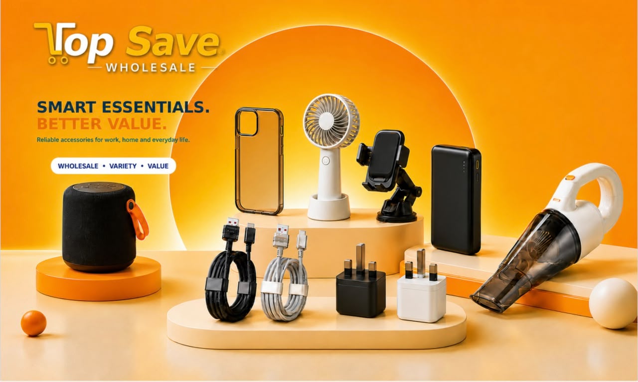 Smart accessories range: Bluetooth speaker, phone cases, handheld fan, car phone mount, powerbank, handheld vacuum, cables and plugs